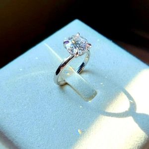 Solid 14k gold 2.63ct (E VVS2) lab round diamond ring  hidden halo lab diamond